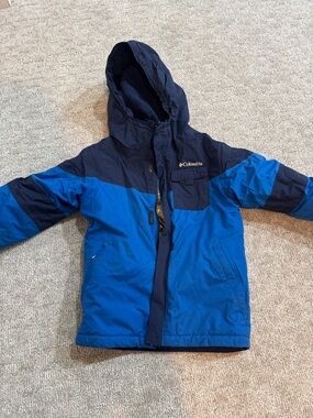 Columbia Boys Blue and Navy Hooded Puffer Jacket